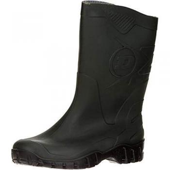 Dunlop QuickSlide Green/Black Short Leg Wellies 10 UK
