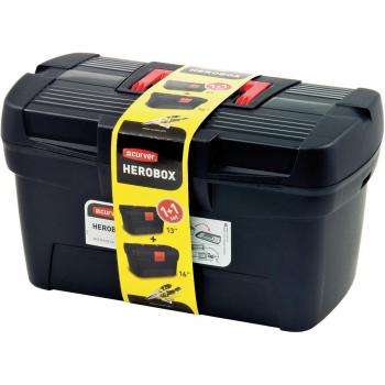 Cajón de Herramientas Curver Herobox 13 x 16 en Negro-Rojo