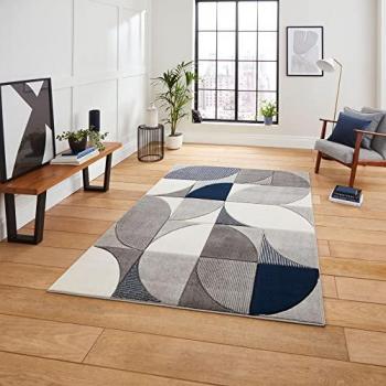Matrix MT63 Grey/Blue Rectangle Area Rug – 120x170 cm