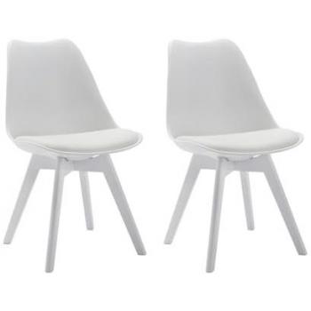 Silla Dual JODY Blanca (Polipropileno/Haya) – Kit de 2 unidades