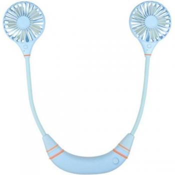 USB Neck Fan Mini 2200mAh Rechargeable Hands-Free 12 Hours 3 Speed 360°