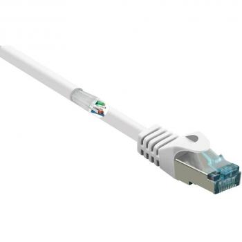 Cat 6a Patch Cable 3 m S/FTP Blanc avec Cliquet – Renkforce