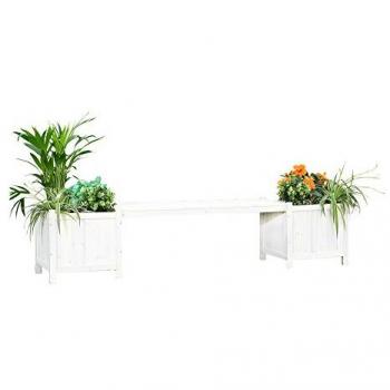 Banc de jardin avec jardinières Melko 180 cm