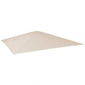 HWC Toile Rechange Parasol Luxe – 3 m × 3 m Crème