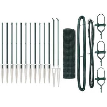 Recinto filo saldato verde 13 supporti in acciaio dimensione 0.4x25 m