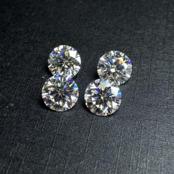 5mm Moissanite Earring Ring 0.5 Carat IJ Color VVS1 Round Brilliant Cut
