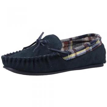 Blu Nera Camoscio Pantofole Cotswold Chatsworth Donna