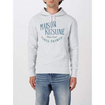 Maison Kitsuné Palais Royal XL Men’s Blue Cotton Hoodie with Print