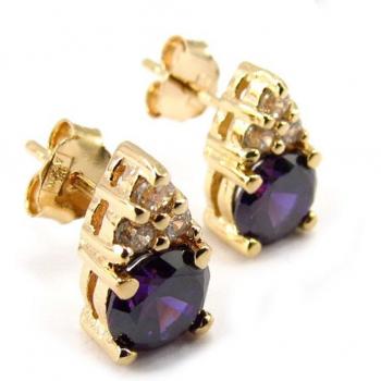 Violet Celestine Gold Earring Set