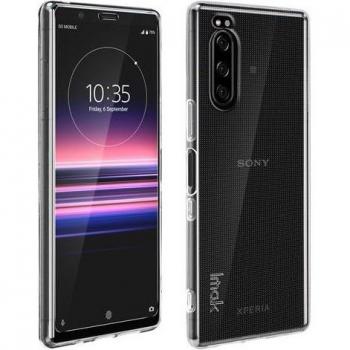 Cover IMAK Xperia 5 Soft Silicone e Pellicola Flessibile Trasparente