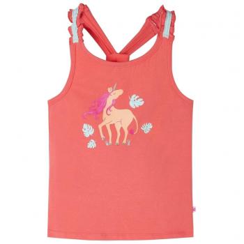 Camiseta sin mangas infantil color coral 92