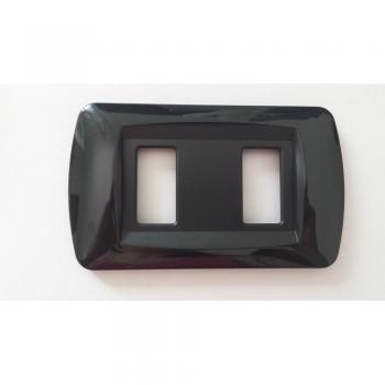 Placchette Bticino Magic Series ABS – Copriprese Nero Opaco con 2 Fori