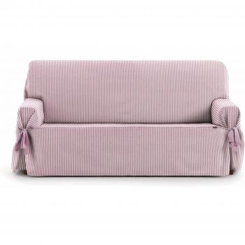 Housse de canapé élégante 3 places Calma écru-rose