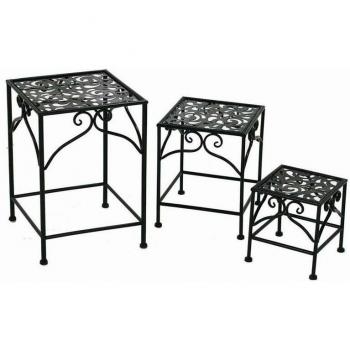 Colonne Métallique Jessica Noir 1-3 cm – 30x30 mm, 43 mm