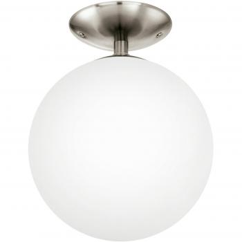 EGLO Rondo Matt Semi Flush sCeiling Light Satin Nickel