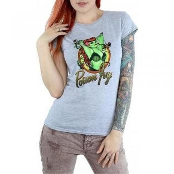 Bombshell Poison Ivy Badge Heather Top – Dark Grey
