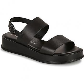 Sandali Tamaris con Zeppa in Pelle Nera Donna EU 40
