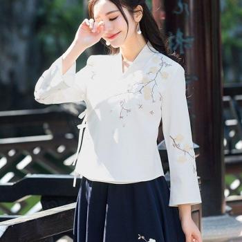 Literature Inspired Hanfu Shirt with Embroidery