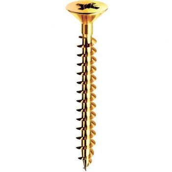 Vis de panneau Mustad TA plate acier (plaquage laiton) – 3 × 16 mm