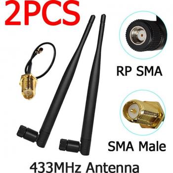 Antenne Lowan Sensecap 5 dBi, caoutchouc étanche, GSM 433 IOT 433, extension IPX + SMA Pigtail