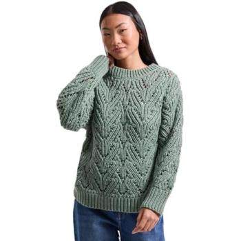 Women's Large Sage Cable Pointelle Crew Neck Top – Petite