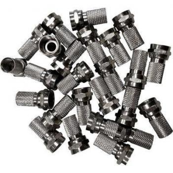 F Connector 25 Pack for 8.20 mm Cable Diameter