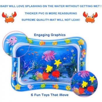 Tapis de jeu pour bébé avec imprimé animaux de mer B36E