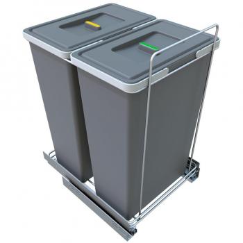 Elletipi Ecofil Récipient encastré à deux sections 70 L PF01‑53A2