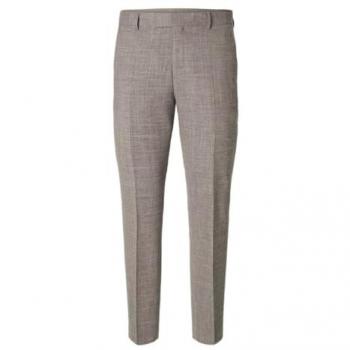 Pantaloni Selected Oasis Slim Dark Sand Melange 98 con Fango Frontale