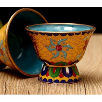 Cloisonne Copper Cup for Buddha Worship