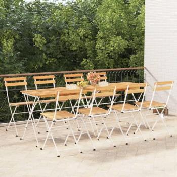 Chaises Acacia Prolenta 8 pièces, design bistrot