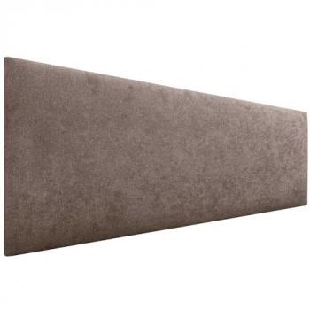 Cabecero Tapizado de Polipiel o Tela Aqualine Liso Marrón 145x50cm para Camas 120/135/140 cm