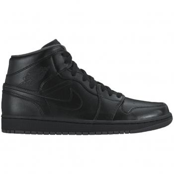 Nike AIR JORDAN 1 MID, Herren Sneaker, Schwarz (021 BLACK/BLACK-DARK GREY)