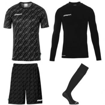 Uhlsport GK Progressive Black Kids Set