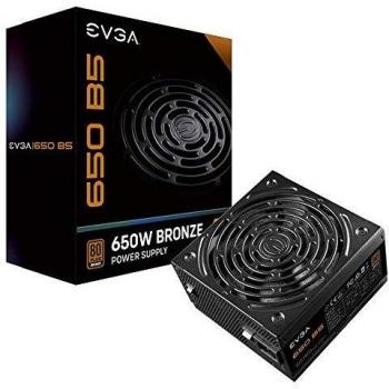 Alimentatore 650W EVGA 650B5, 20‑Pin ATX, Nero