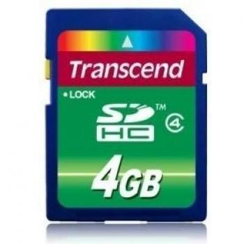 Flash Memory SDHC 4 GB Transcend Class 4