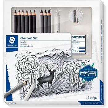 Fusains à dessin Design Journey 12 pièces