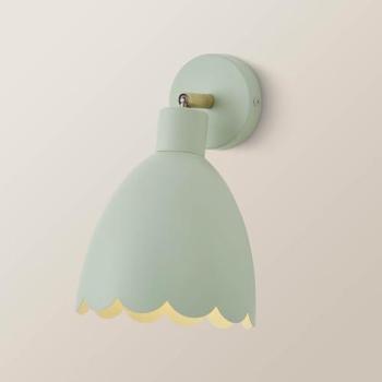 Unisex Millie Flower Scallop Wall Lights – Pale Green
