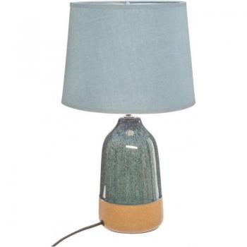 Lampada da tavolo in ceramica blu H43 cm
