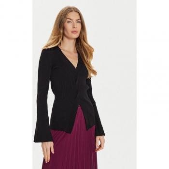 Cardigan Nero a Costine Con V-Collo Twinset