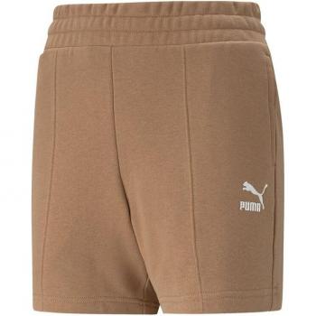 Puma Shorts Classics Pintuck marrón claro mujer