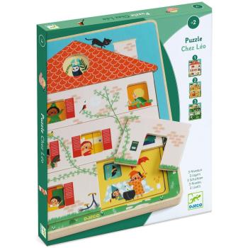 DJECO Chez Leo 3-lagen Puzzel 2+