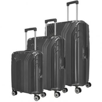 Voyageur noir Elvaa 4W – valise compacte et robuste