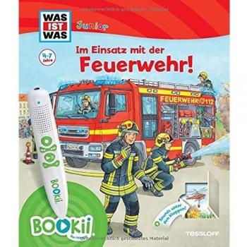 BOOKii® WAS IST WAS Junior Im Einsatz mit der Feuerwehr! (BOOKii / Antippen, Spielen, Lernen)
