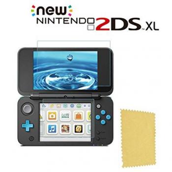 Écran Protecteur en Verre Trempé + Lingette Micro Fibre pour Nintendo New 2DS XL