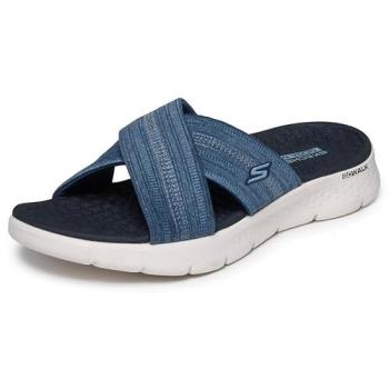 Skechers OnTheGo Navy Flex‑Impressed Walking Sandals for Women (9M)