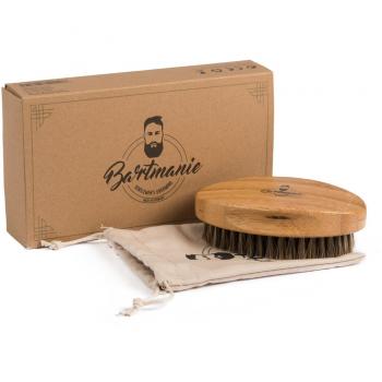Bartmanie Luxus-Bartstylingbürste aus Holz & Echthaar