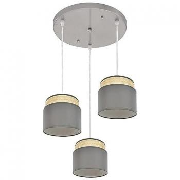 Lampada Triplace Kandy Naturale/Grigio