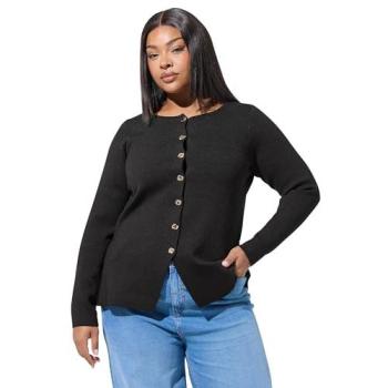 Size 20 Black Long‑Sleeve Knit Top (Women)