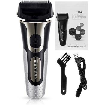 Rasoir électrique avec chargeur USB et tondeuse à barbe
